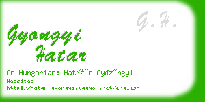 gyongyi hatar business card